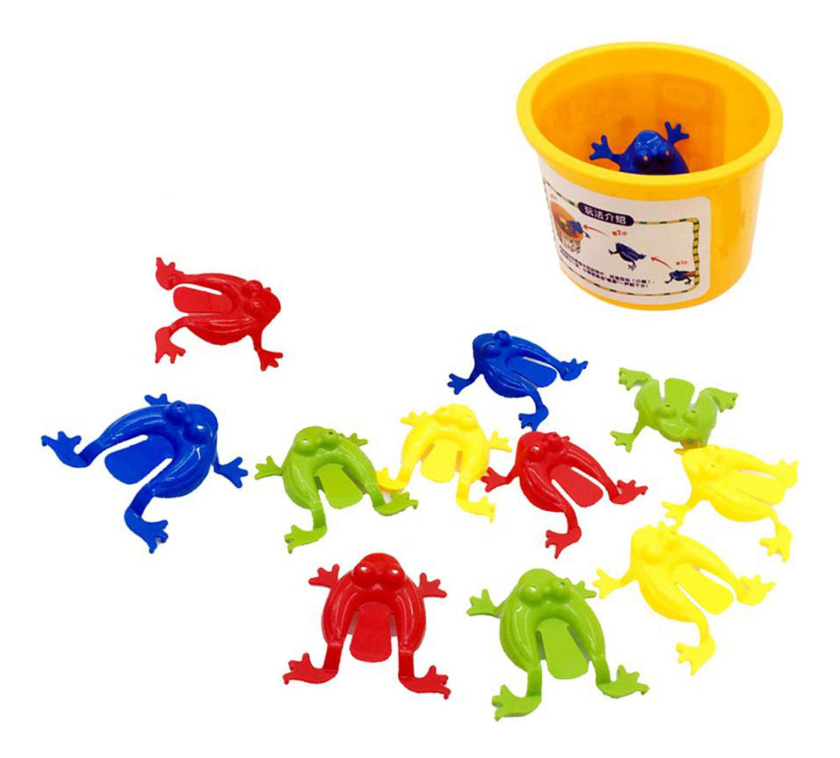 12x Brinquedo Sapo Saltitante Com Baldefroggy Party Game