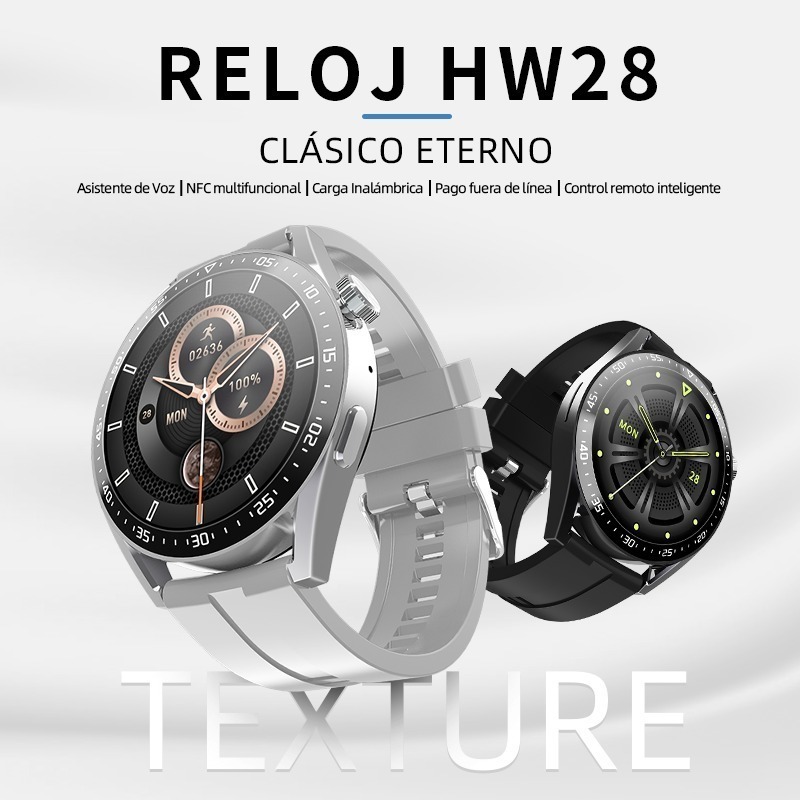 Novo Smartwatch Hw28 Bluetooth +nfc+phone, Verde - Imagem 2