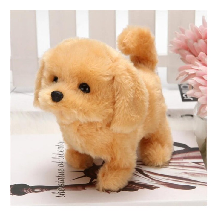 Filhote De Cachorro Realista Cão De Brinquedo Elétrico De Pe