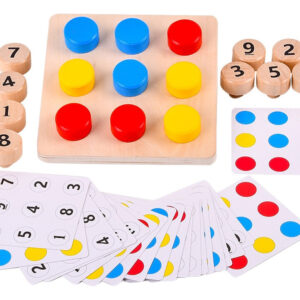Jogo De Brinquedo Lógico Montessori Combinando Cores Forma