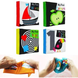 4 Peças, Livro De Tecido Sensorial Infantil, Brinquedos Para