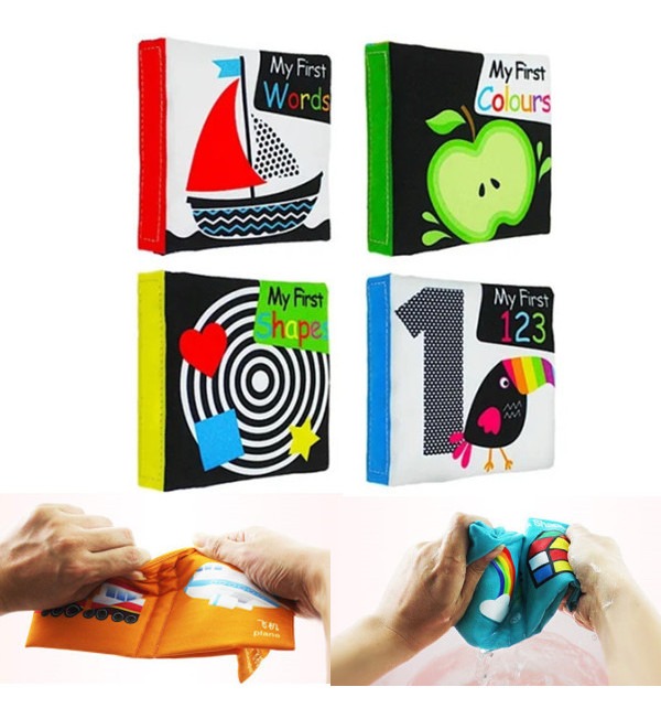 4 Peças, Livro De Tecido Sensorial Infantil, Brinquedos Para