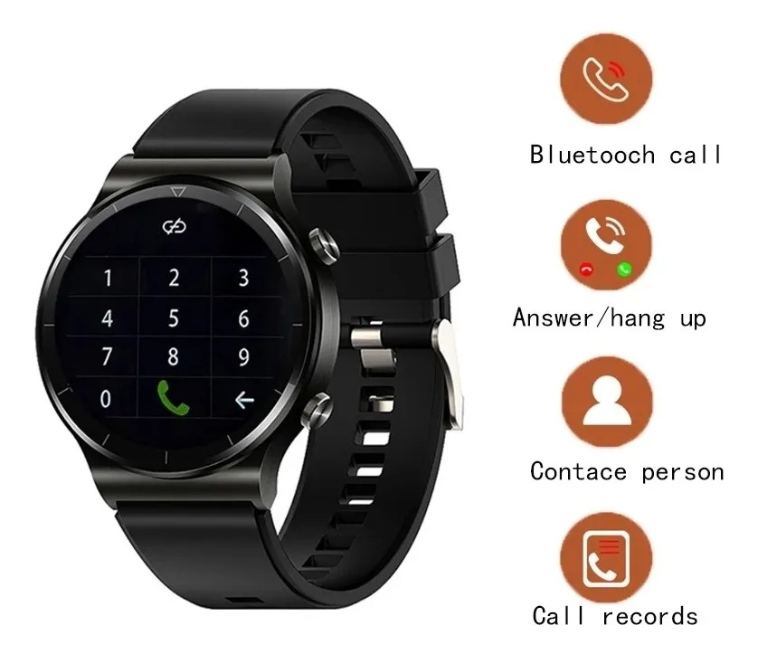 Para Huawei Xiaomi Novo Nfc Bluetooth Impermeável Relógio7