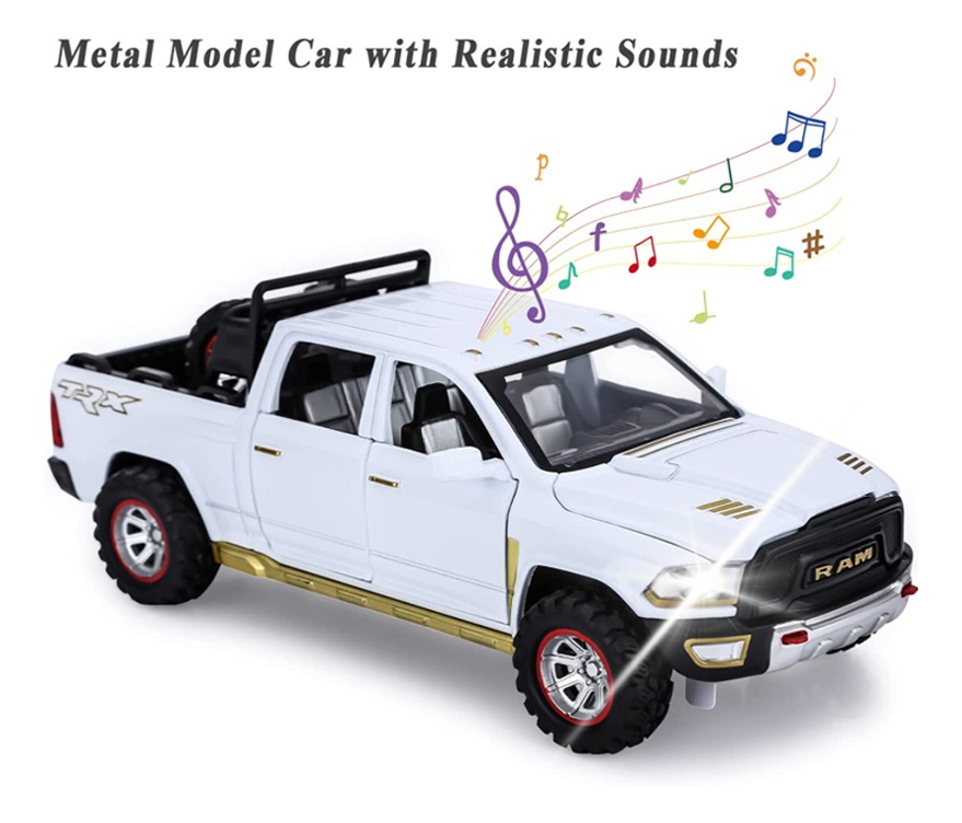 Caminhões De Brinquedo Infantis Ram Trx Metal Com Luz E Som - Imagem 15