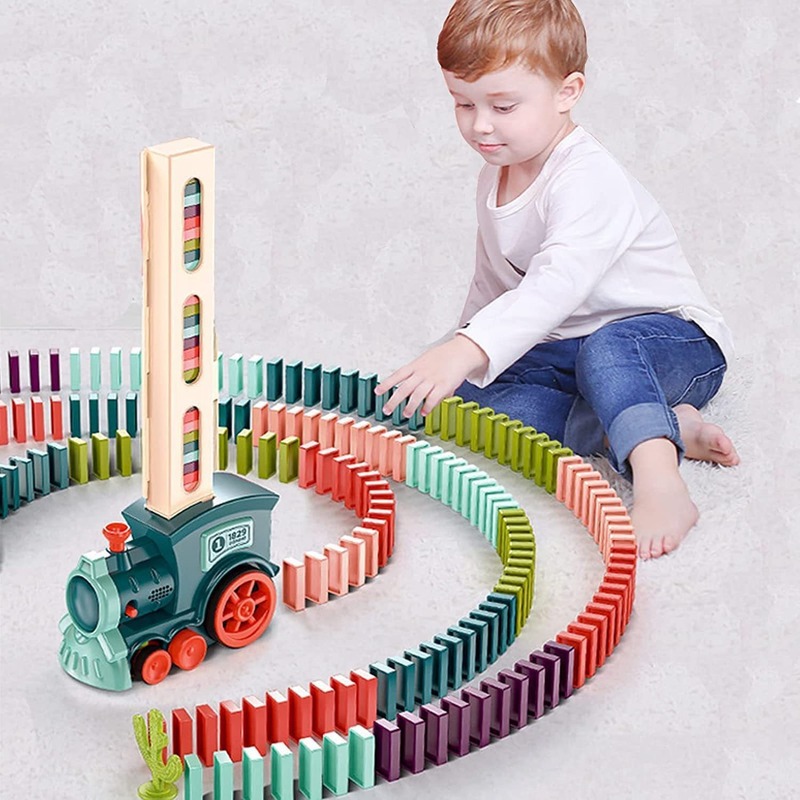 Dominó Brinquedo Trem Elétrico Presente Infantil - Imagem 2