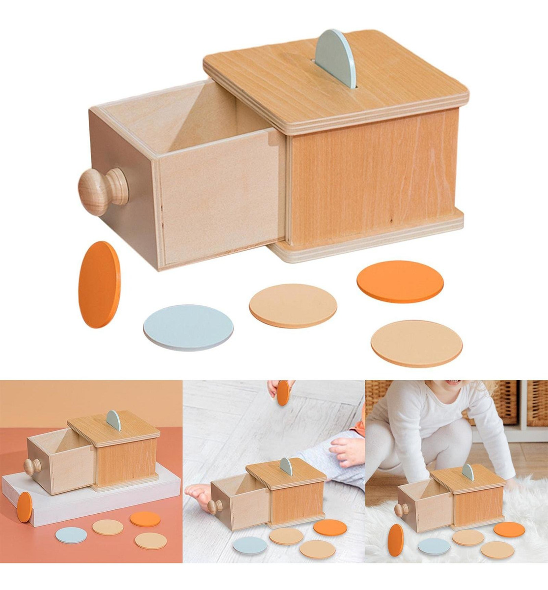 Caixa De Permanência De Objetos Montessori Habilidades - Imagem 9