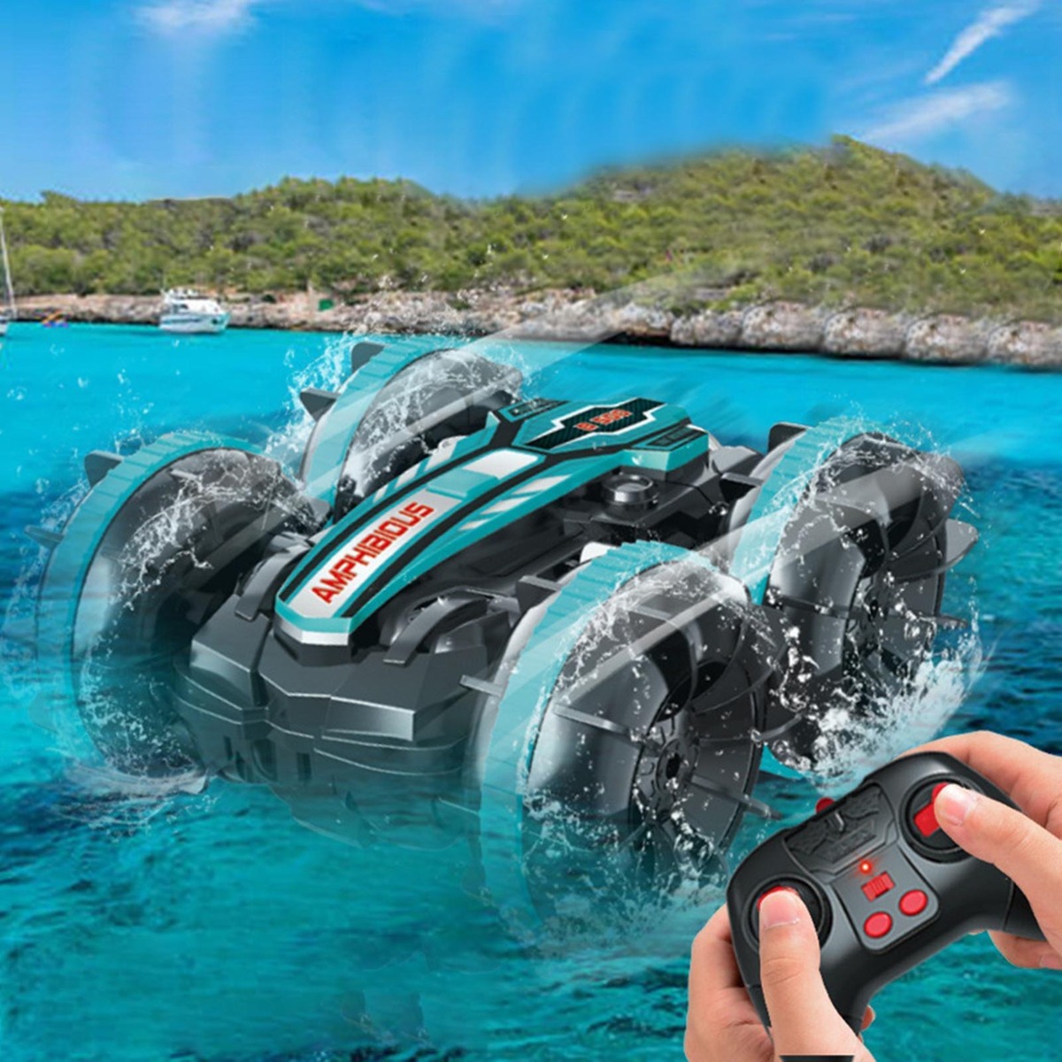 Carro Anfíbio De Acrobacia De Controle Remoto À Prova D'água - Imagem 5