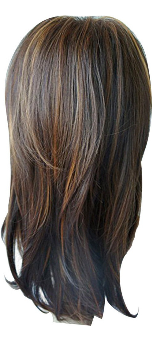 Perucas Cabelo Encaracolado Misturado Cores Sintécos 65cm - Imagem 3