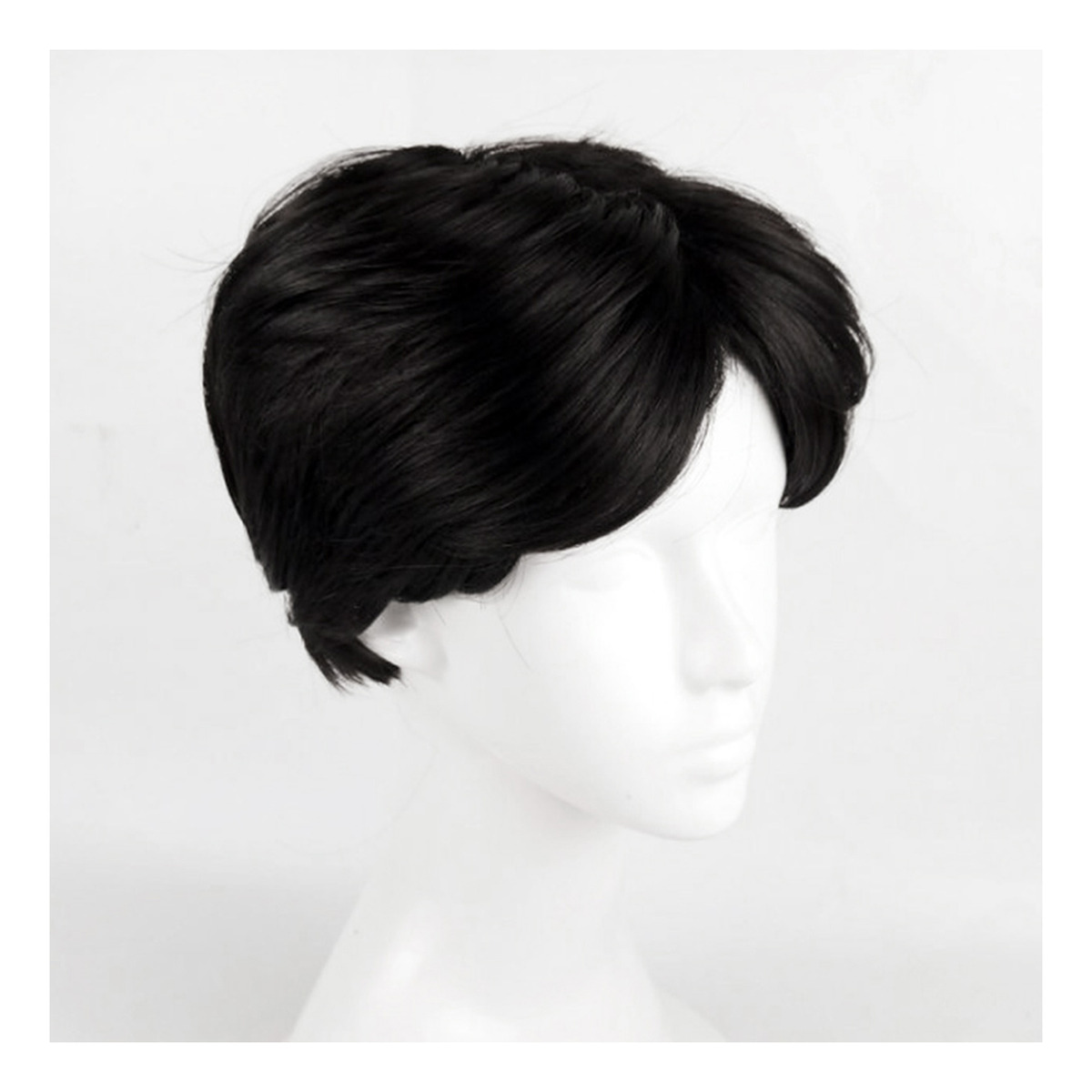 Perucas Masculinas, Cabelo Curto E Reto, Franja Média, Peruc - Imagem 7