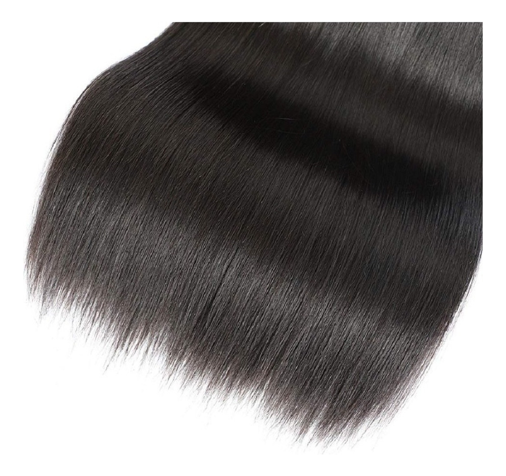 Aplique Cabelo Liso Com Natural Humano Brasileiro 50cm 100g - Imagem 5