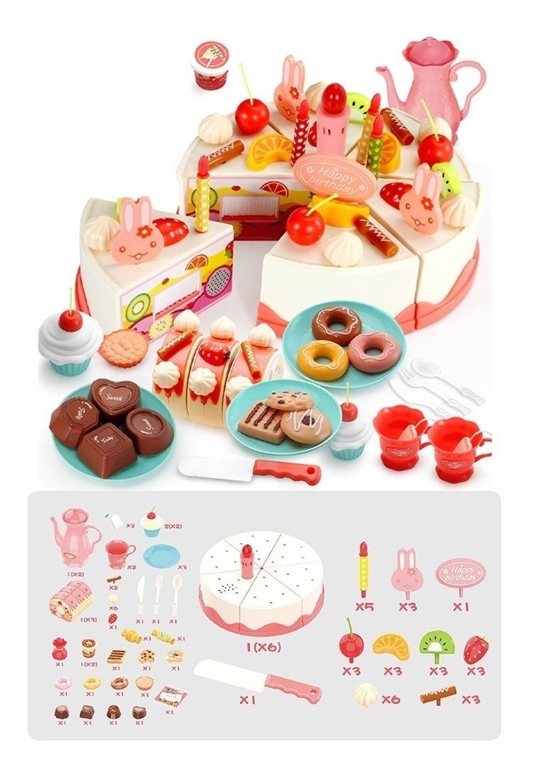 Brinquedo Educativo De Combinar Comida Infantil 82 Unidades - Imagem 5