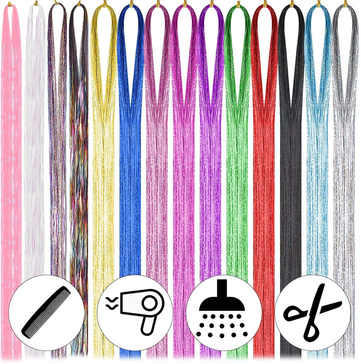 Cabo De Extensão De Cabelo De 14 Cores 94cm, Kit De Peruca - - Imagem 6