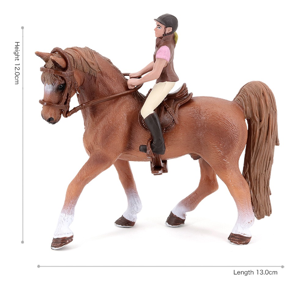 Figura De Animal De Plástico Sólido, Cavalo De Brinquedo - Imagem 7