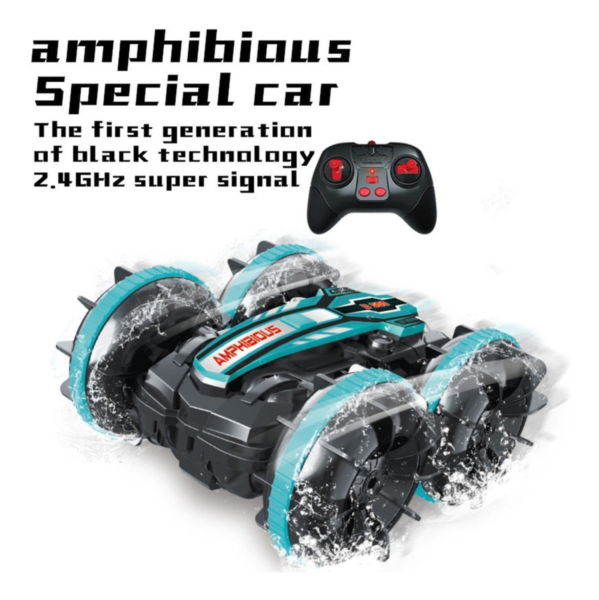 Carro Anfíbio De Acrobacia De Controle Remoto À Prova D'água - Imagem 3