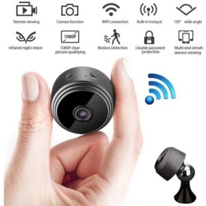 Mini Câmera Wifi Ip Filma No Escuro Com Infra Espiã Portátil