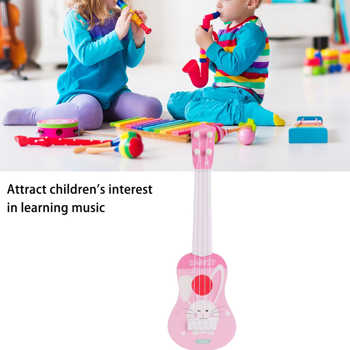 Brinquedos De Guitarra Para Crianças, Aparência Musical, Con - Imagem 10