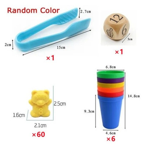 Jogo De Correspondência Montessori Com Copos Empilhados - Imagem 4