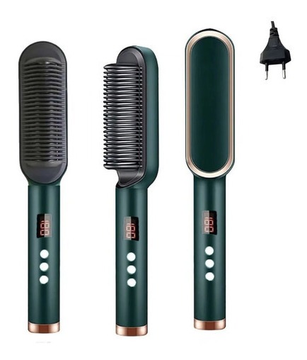 Básica Elegante Chapinha De Cabelo Escova Ânion Cabelo 2em1