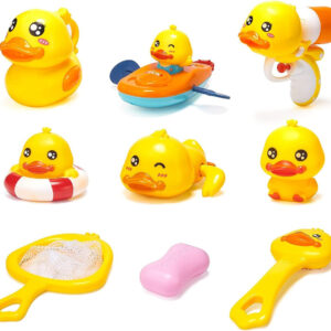 9 Peças - Conjunto Infantil Brinquedos Para Banho De Bebê