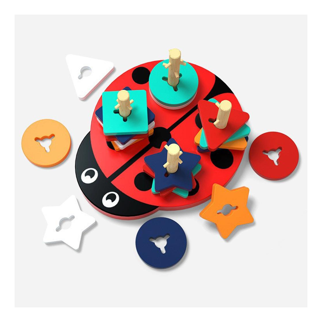 Formas Geométricas Brinquedos Montessori Matching Cognition - Imagem 6
