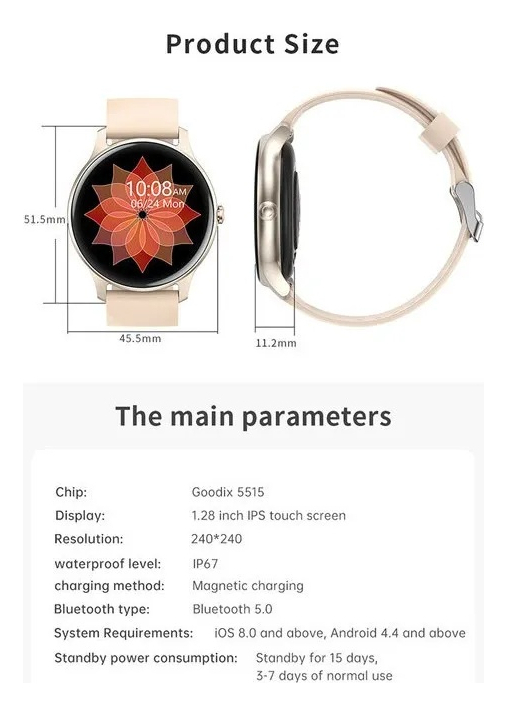 Para Xiaomi Huawei Smartwatch Senhoras Esportes 1 - Imagem 9