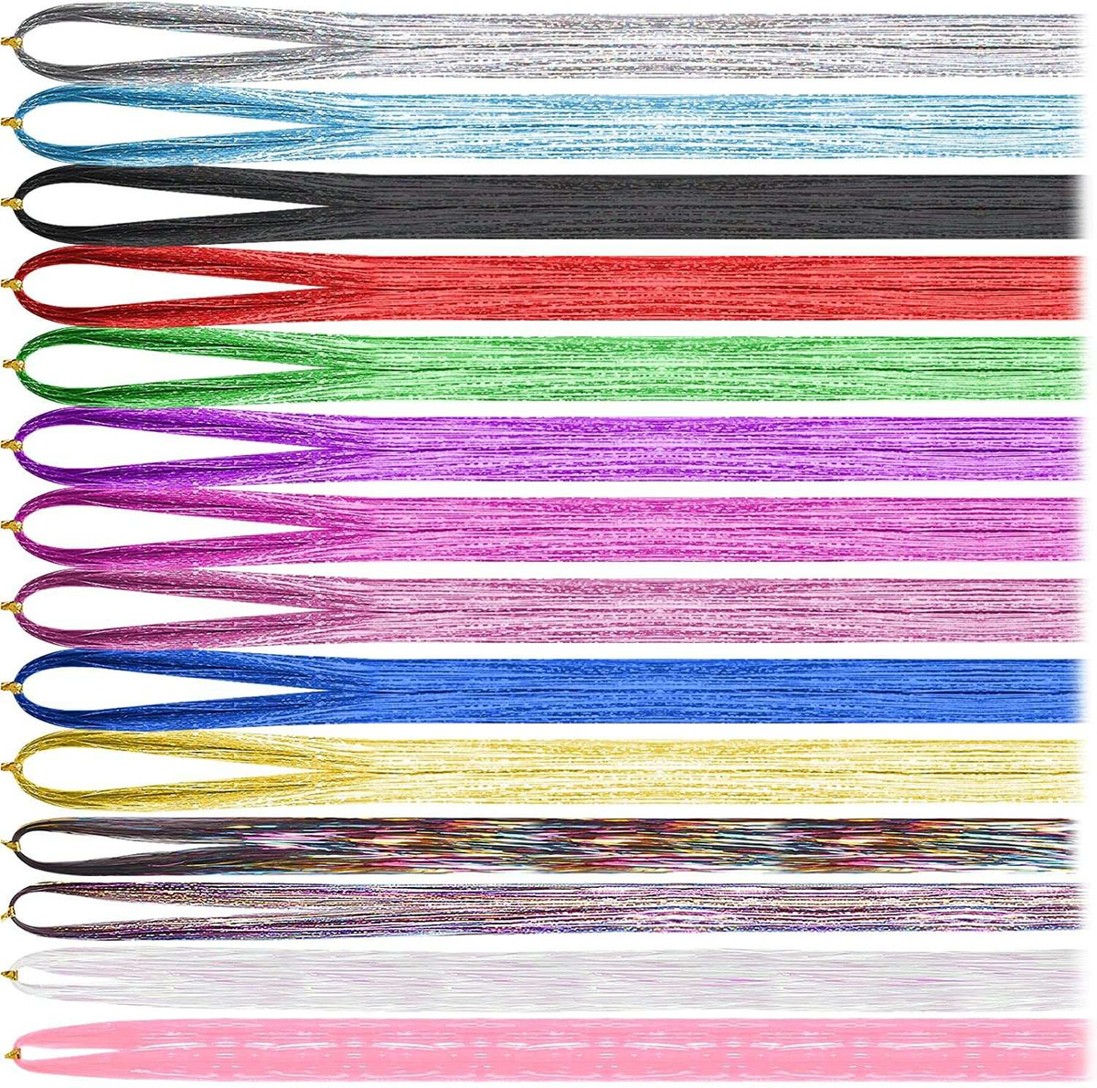 Cabo De Extensão De Cabelo De 14 Cores 94cm, Kit De Peruca -