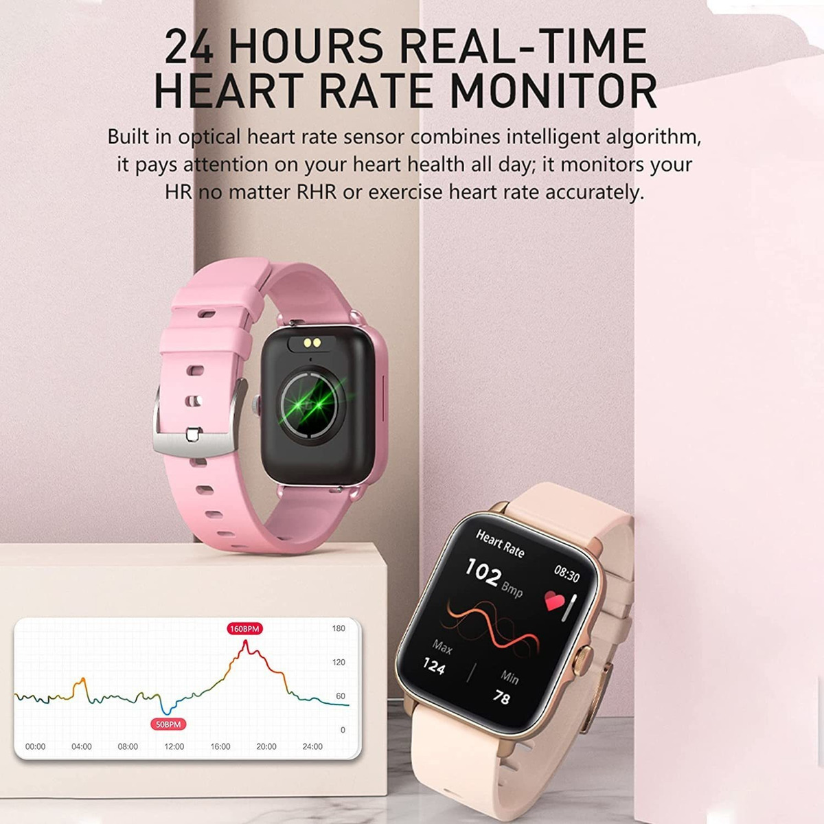 Smart Watch Smartwatch Fitness Tracker Para Android E Ios - Imagem 3