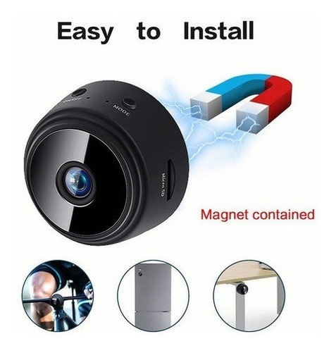 2x Câmera Espiã Miniatura Hd Wifi 1080p Com Visão Noturna - Imagem 4