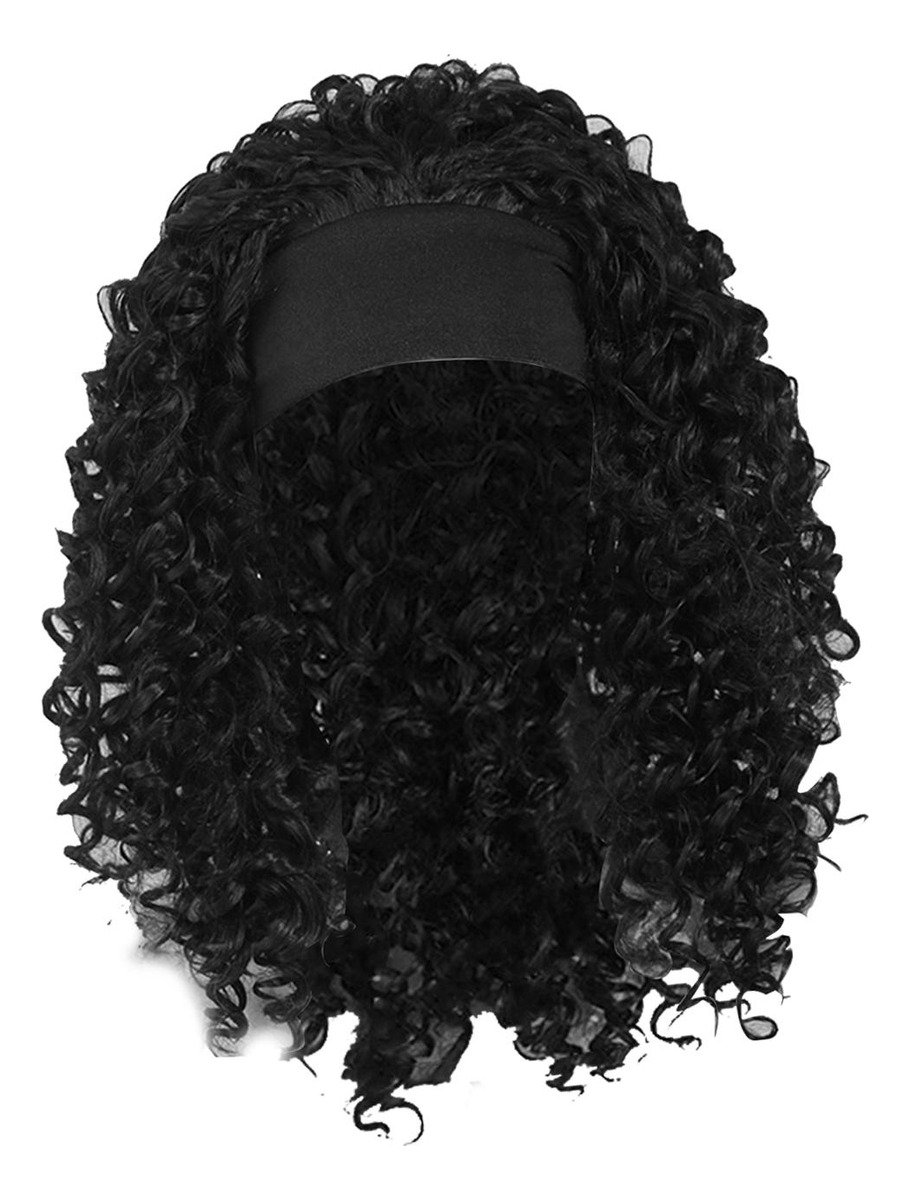 Peruca Preto Branco Mulheres Perucas Rede De 46-55cm - Imagem 4