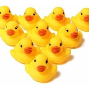 Conjunto De Patinhos De Borracha Amarela Happy Drink 50 Pcs
