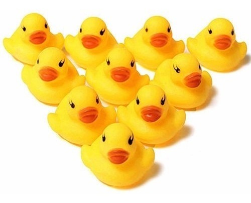 Conjunto De Patinhos De Borracha Amarela Happy Drink 50 Pcs
