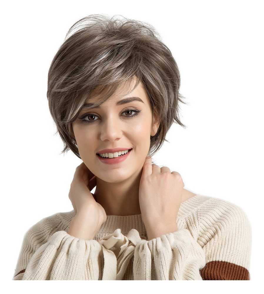Peruca Curto Corte De Cabelo Perucas Curto Cabelo Humano Per - Imagem 2