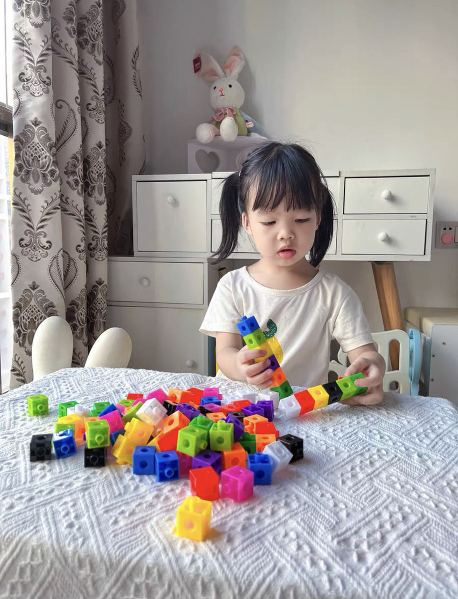 Number Blocks Mathlink Cubes100pcs +enviar Adesivos - Imagem 2