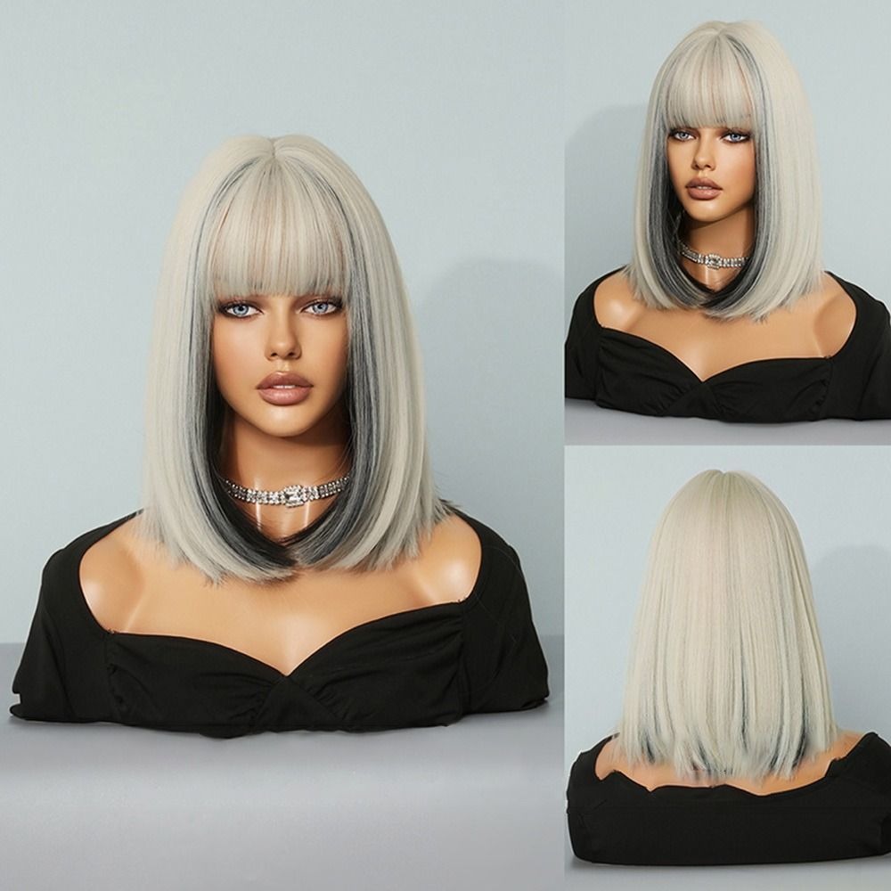 Cabelo Loiro Curto Perucas De Cabelo Curto Cabelo Liso Peruc - Imagem 12