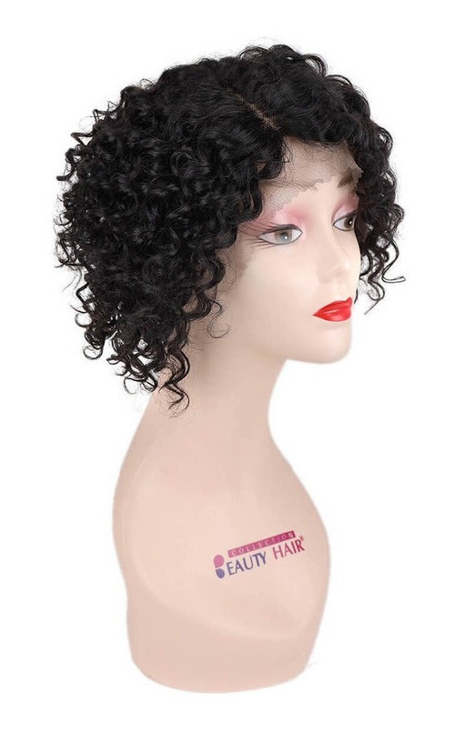 Peruca Lace Front Cabelo Cacheado Humano 25cm - Imagem 2