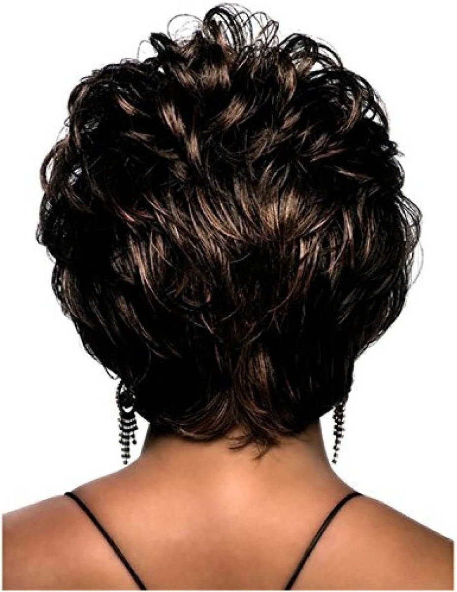Com Franja De Cabelo Sintética, Moda Sintética, Perucas De C - Imagem 4