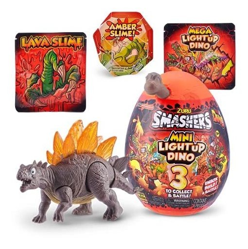 Pacote Combo Smashers Mini Lightup Dino Stegosaurus - Imagem 3