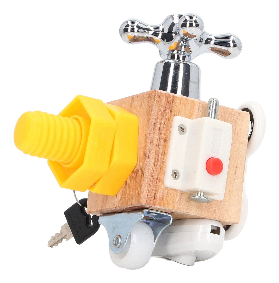Cubo De Atividades De Madeira Busy Cube Sensory Busy Boards - Imagem 10