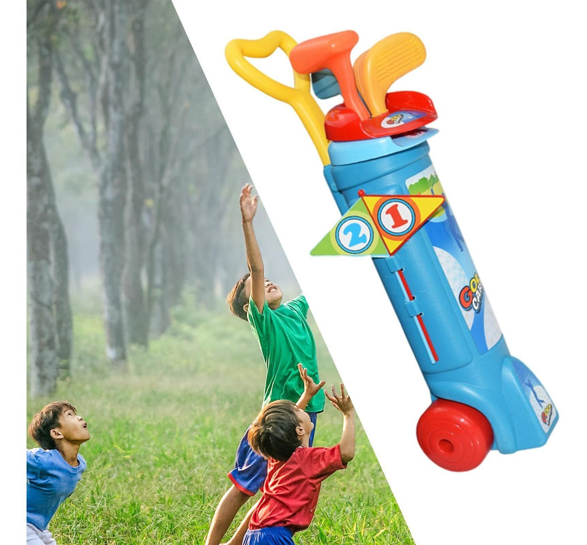Conjunto De Tacos De Golfe Infantil Brinquedo Educativo - Imagem 10