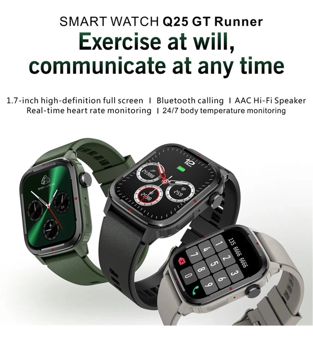 Q25 Smart Watch Bluetooth Call Monitoramento Da Frequência C - Imagem 3