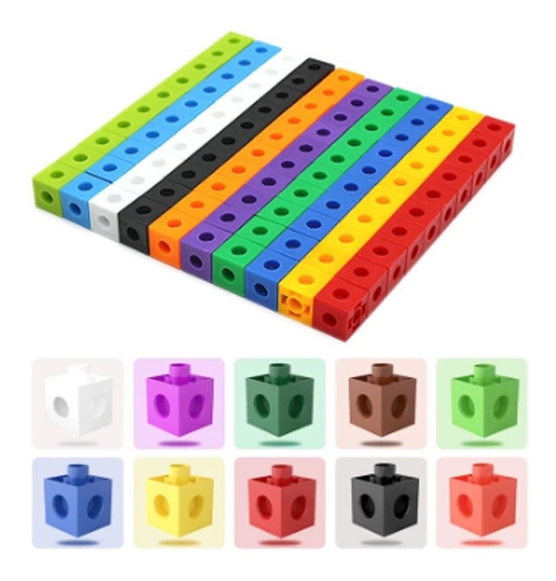 Cubo Matemático De Blocos De Construção Educacional Infantil - Imagem 3
