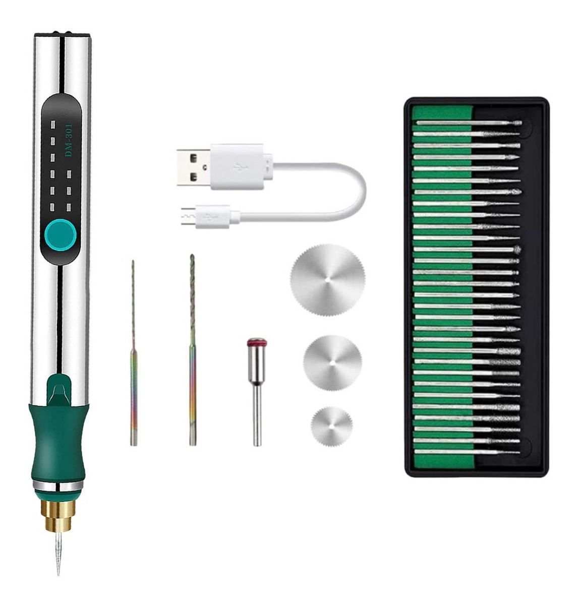 Kit De Ferramentas De Gravação Metal Sem Fio Micro Caneta - Imagem 3
