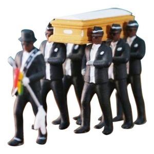 Figura De Ação Do Caixão Do Funeral De Gana 1/64 Decoração D
