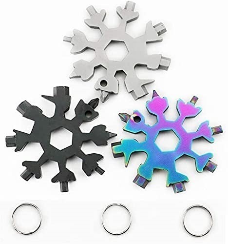 Kit C/ 3 Chaveiro Multi Ferramentas 18 Em 1 Floco De Neve