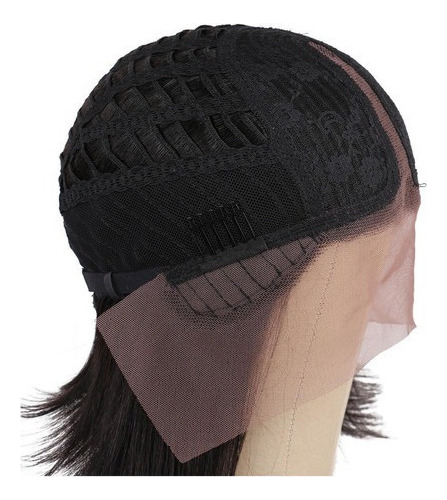 Peruca Cabelo Humano Curto Bob Suave 25-28cm #1b - Imagem 6
