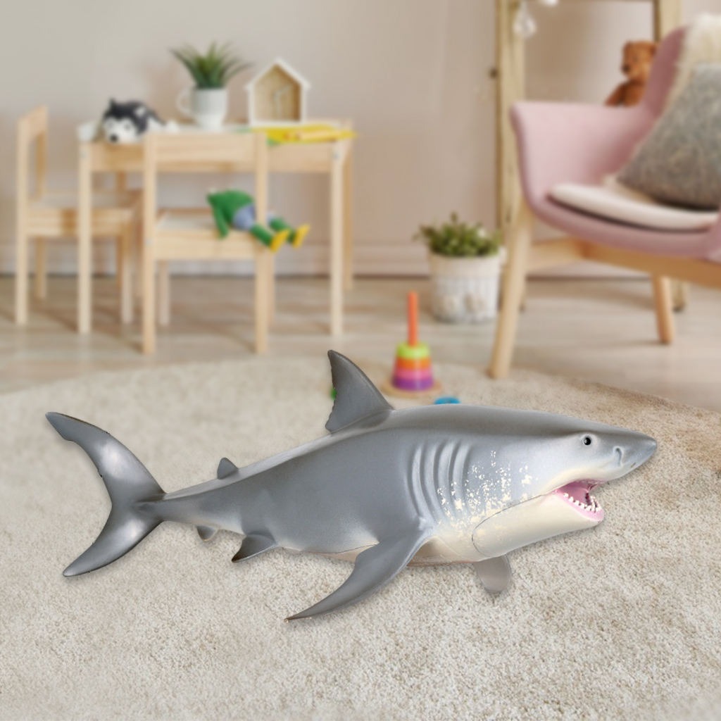 Ornamentos De Modelo De Tubarão Brinquedo Tubarão Branco - Imagem 6