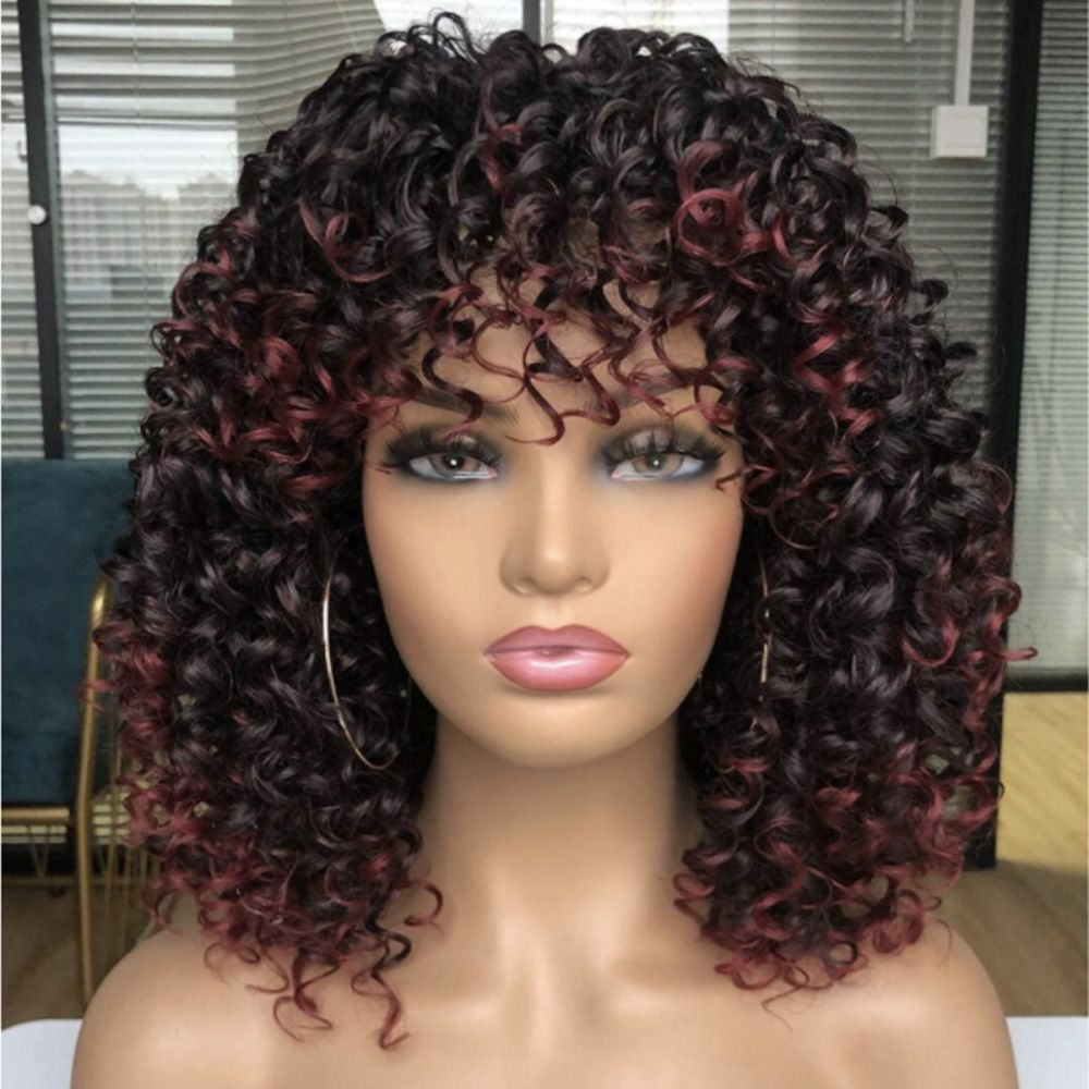 Perucas Sintéticas Afro Kinky Curly Short Wigdiy De Alta Qua - Imagem 14