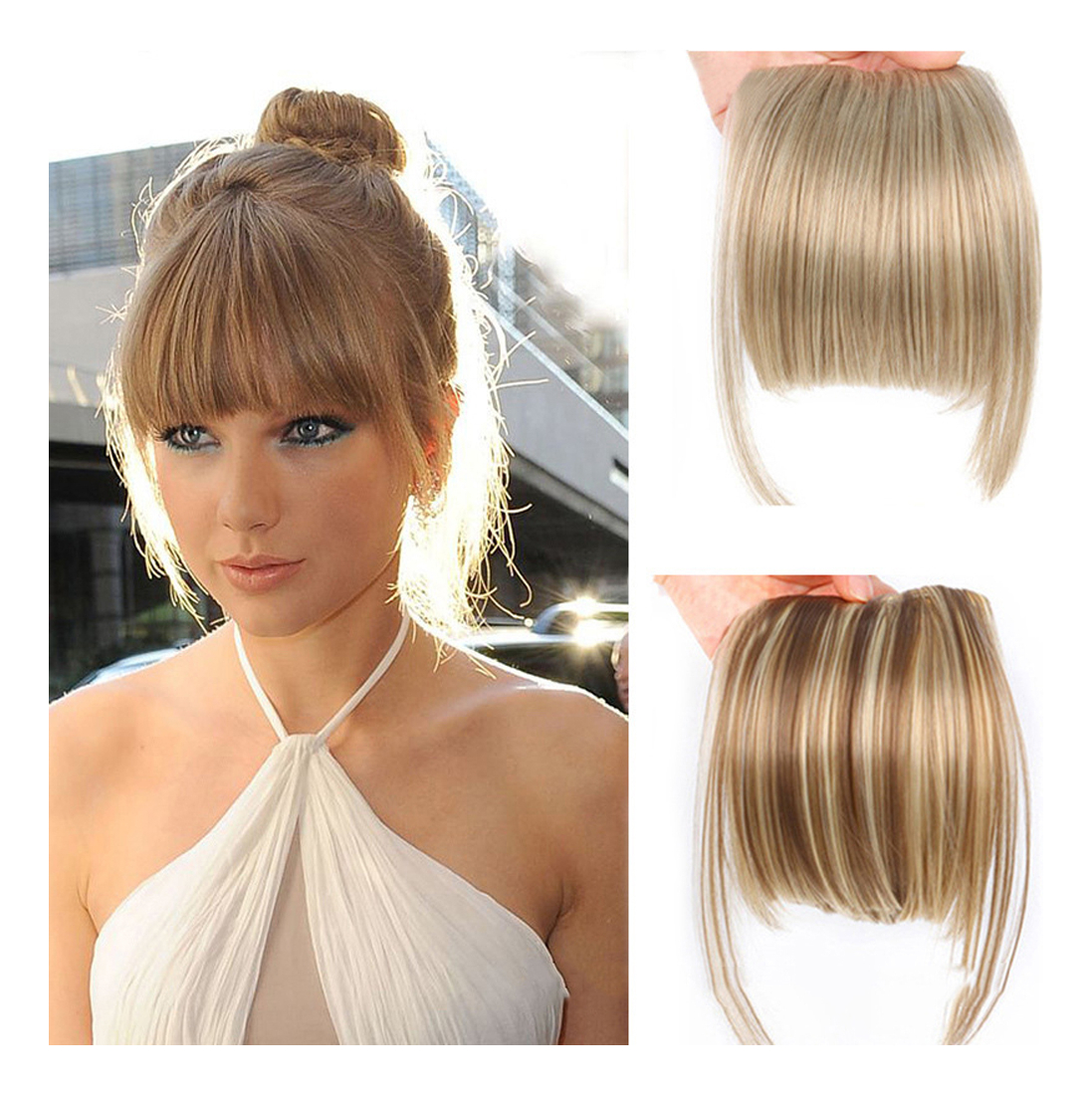 Peruca French Air Bangs, Cabelo Falso Invisível, Natural, Me - Imagem 4