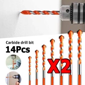 14pcs Broca 3-12mm Furadeira Fura Tudo Parede Madeira Ferro
