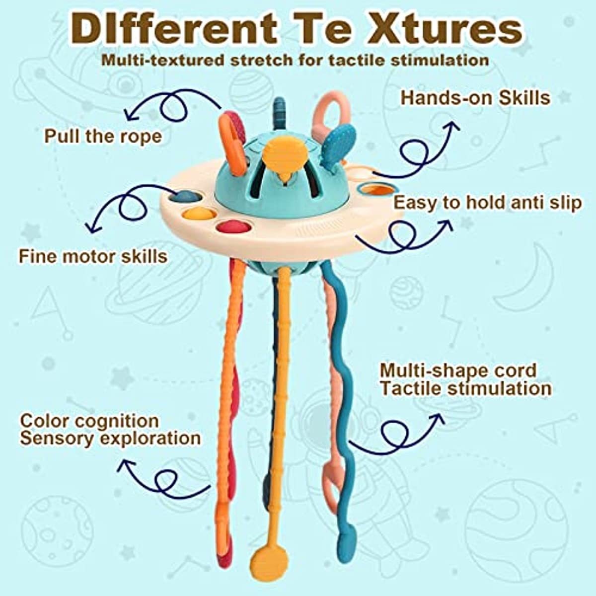 Brinquedos Sensoriais Para Bebês De 6 A 12 Meses, Brinquedos - Imagem 2